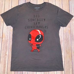 Marvel Deadpool men’s gray graphic tee shirt Sz L